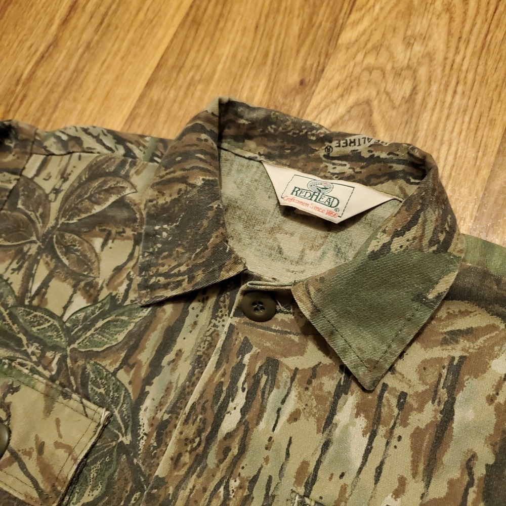 Vintage RedHead Camouflage Shirt Kids Medium Realtree Hunting Utility Jacket
